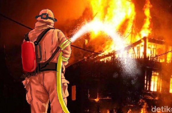 Kebakaran Rumah Tinggal di Jagakarsa Jaksel, Damkar Diterjunkan ke Lokasi